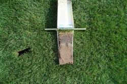 This is a Soil Profile sample taken with the Mascaro Profile Sampler from the baseball outfield at Maryvale Baseball Park, in Phoenix, Arizona.