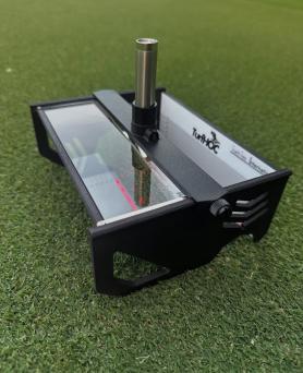 The new Turf-Tec Grass Height Prism Gauge with Laser is a new concept in measuring the height of cut on fine turfgrass areas with a solid glass prism and a laser. This combination shows the exact height of cut through the solid glass prism. It is designed to tell you the actual height of cut that the mower is making on the turfgrass area as well as the quality of cut.