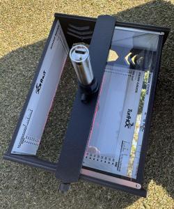 The new Turf-Tec Grass Height Prism Gauge with Laser is a new concept in measuring the height of cut on fine turfgrass areas with a solid glass prism and a laser. This combination shows the exact height of cut through the solid glass prism. It is designed to tell you the actual height of cut that the mower is making on the turfgrass area as well as the quality of cut.